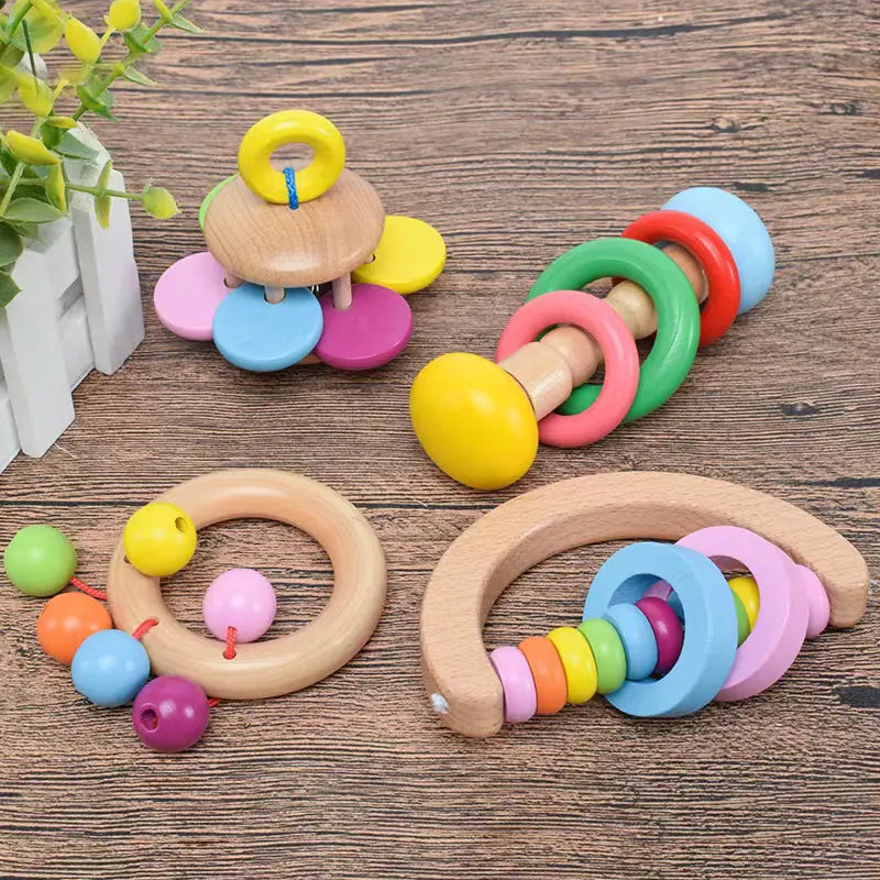 Montessori Infant Rattle Car Model Shape Toy
