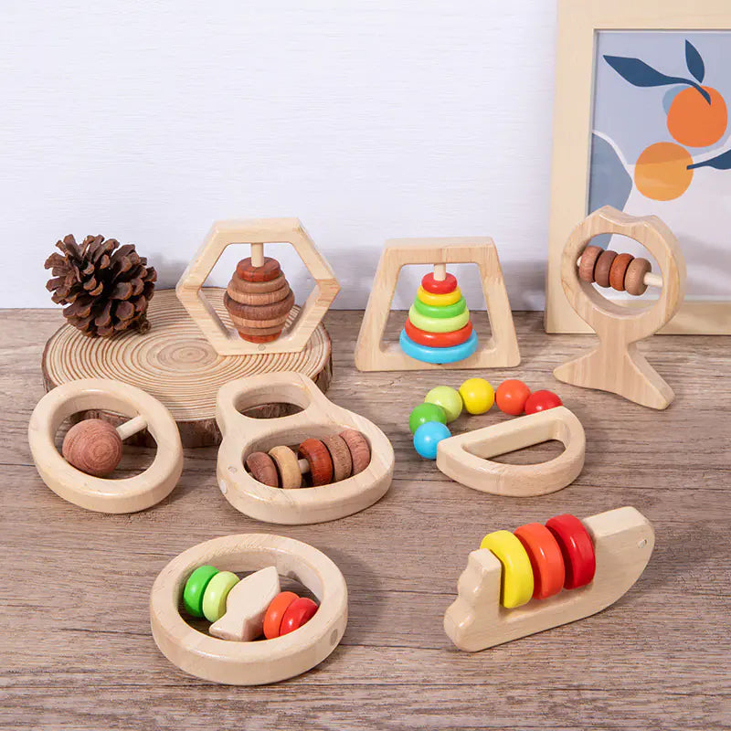 Montessori Infant Rattle Car Model Shape Toy