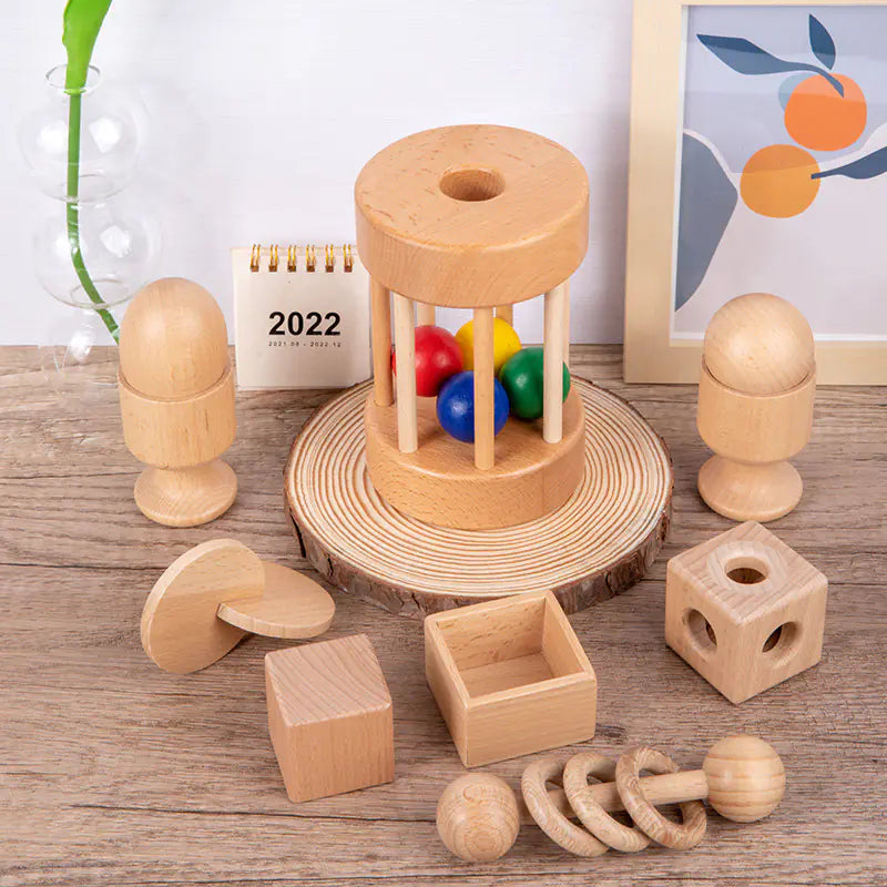 Montessori Infant Rattle Car Model Shape Toy
