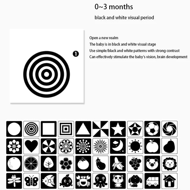 Montessori Black and White Visual Stimulation Cards